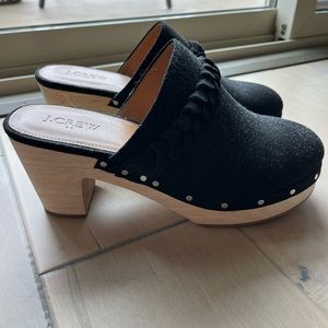 J crew black clogs women. Size 8.